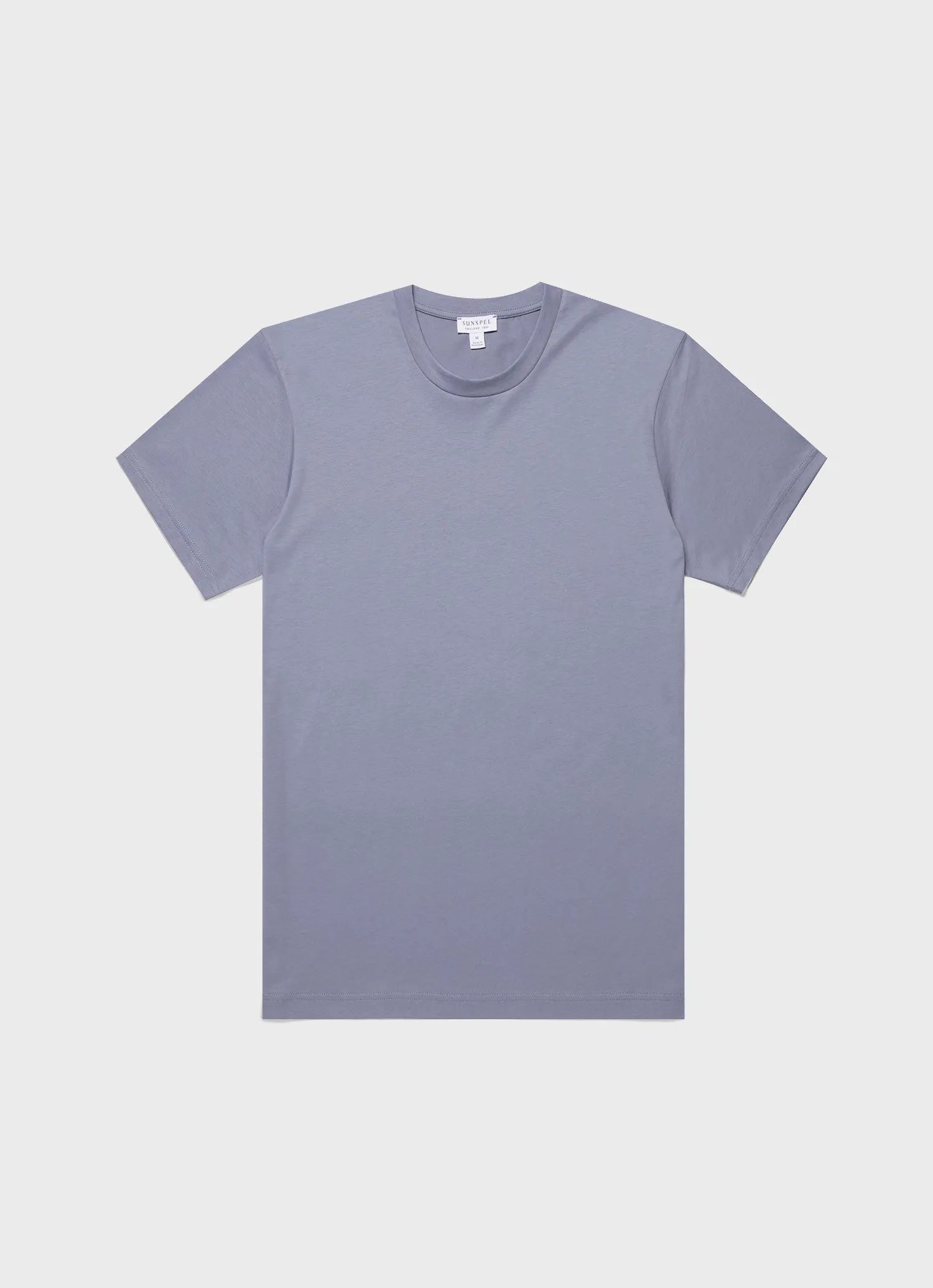 Men's Riviera Midweight T-shirt in Vintage Blue sold by Sunspel