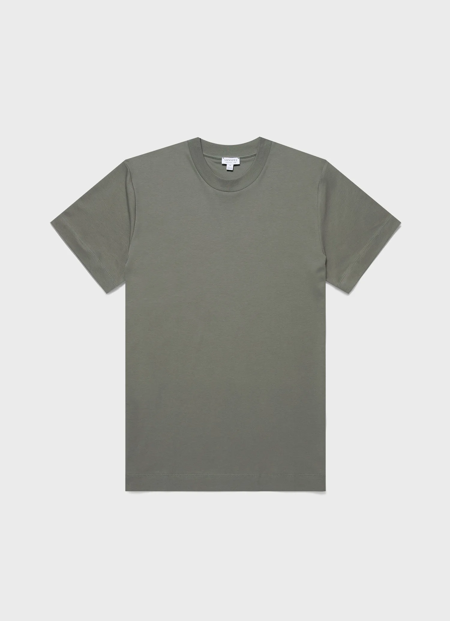 Men's Relaxed Fit Heavyweight T-shirt in Dusk Green sold by Sunspel