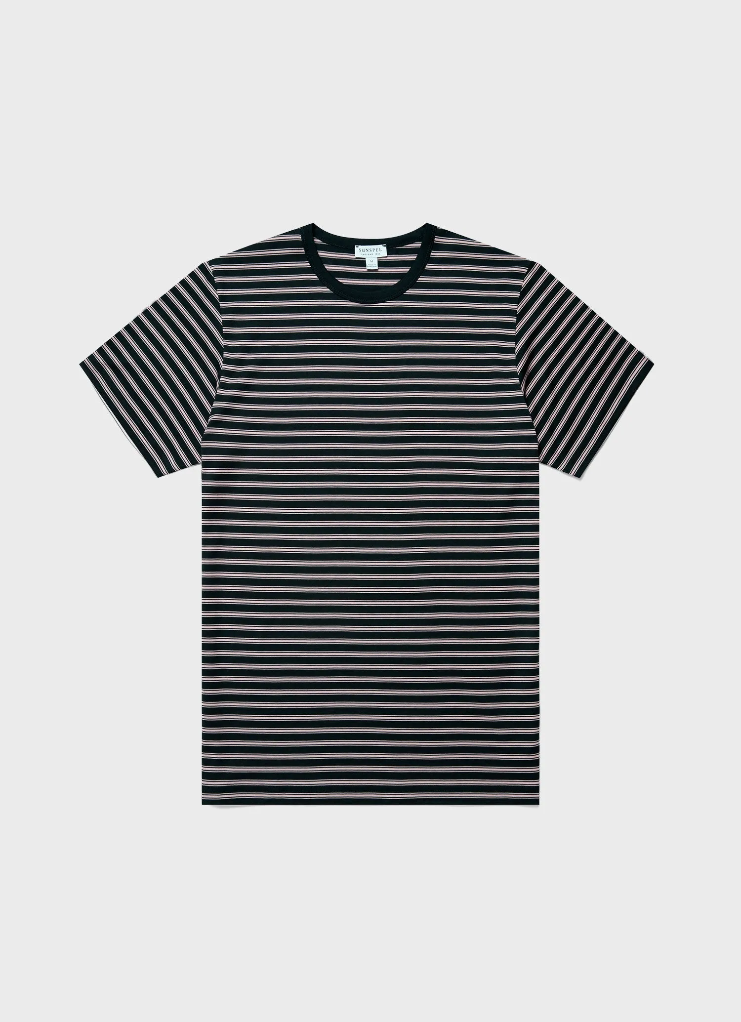 Men's Classic T-shirt in Navy/Undyed sold by Sunspel
