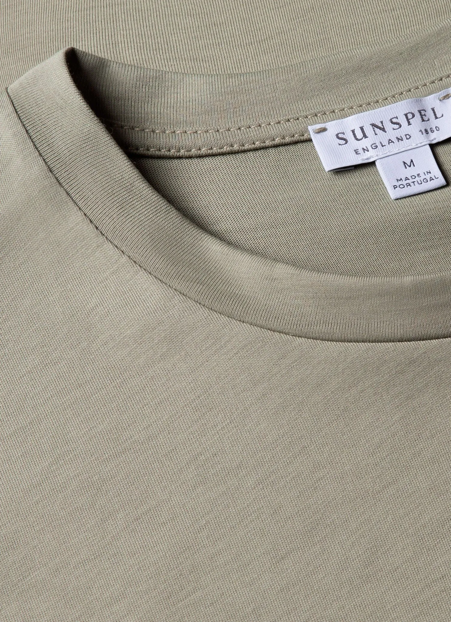 Men's Riviera Midweight T-shirt in Pastel Green sold by Sunspel product image thumbnail 4