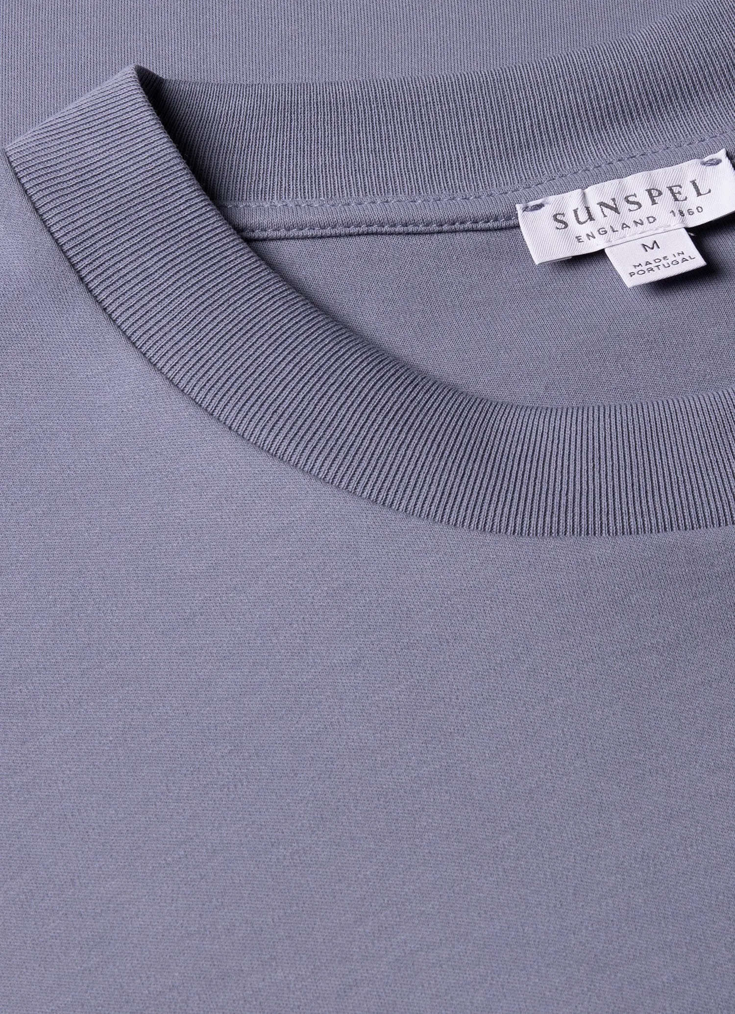 Men's Relaxed Fit Heavyweight T-shirt in Vintage Blue sold by Sunspel product image thumbnail 4