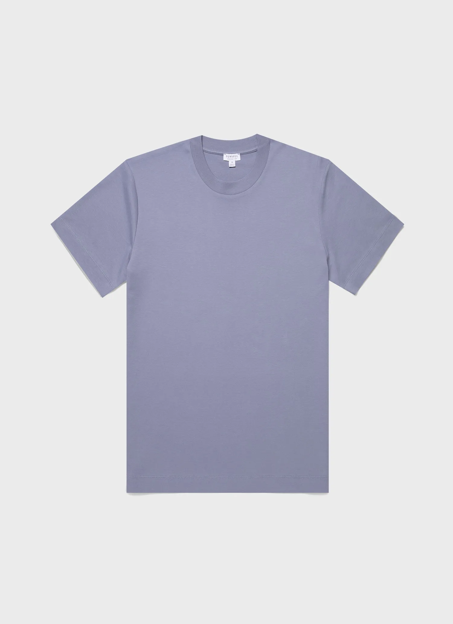 Men's Relaxed Fit Heavyweight T-shirt in Vintage Blue sold by Sunspel