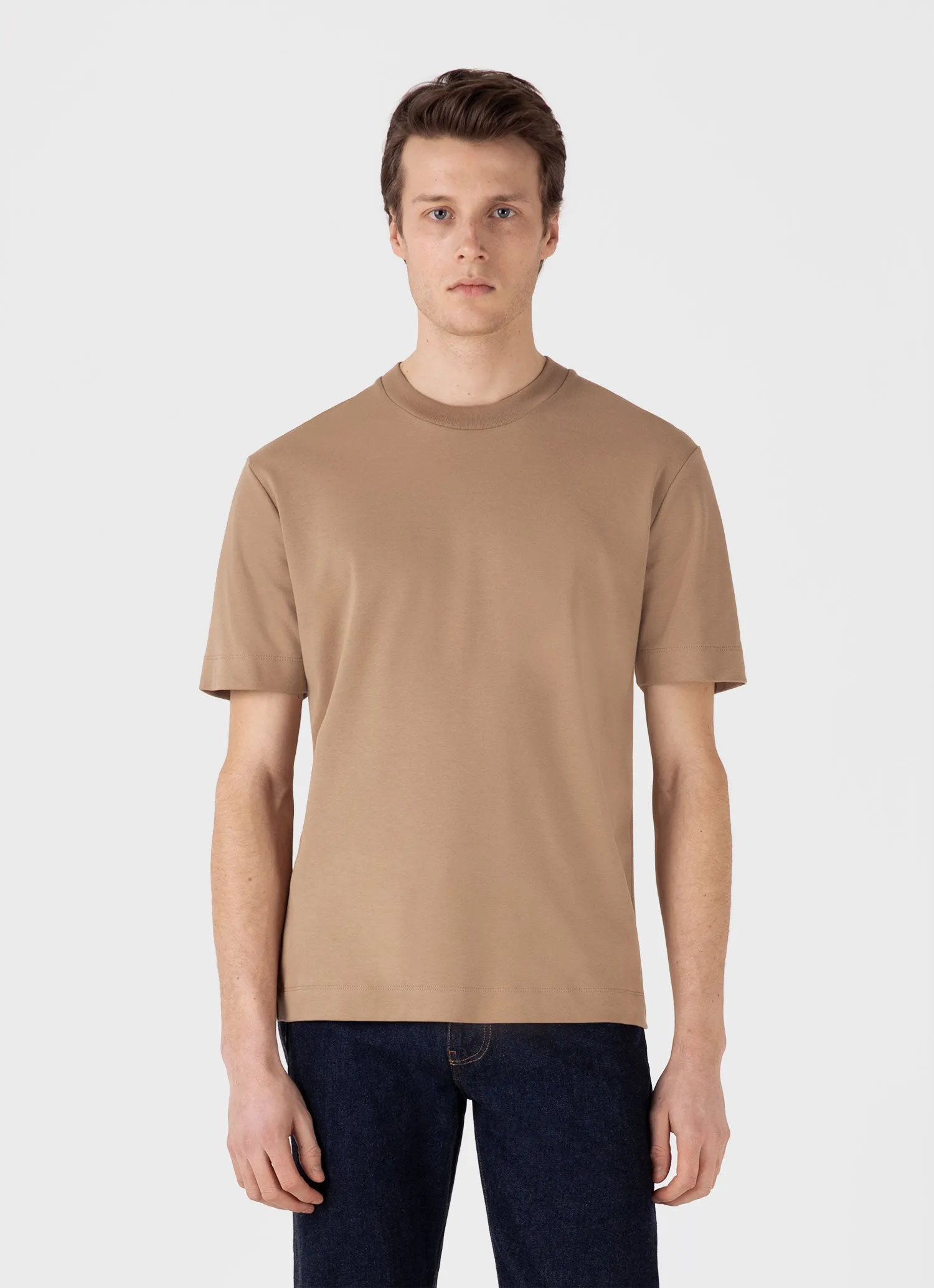 Men's Relaxed Fit Heavyweight T-shirt in Dune sold by Sunspel product image thumbnail 2