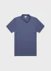 Men's Piqué Polo Shirt in Soft Denim sold by Sunspel