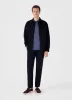Men's Piqué Polo Shirt in Soft Denim sold by Sunspel