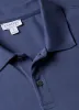 Men's Piqué Polo Shirt in Soft Denim sold by Sunspel