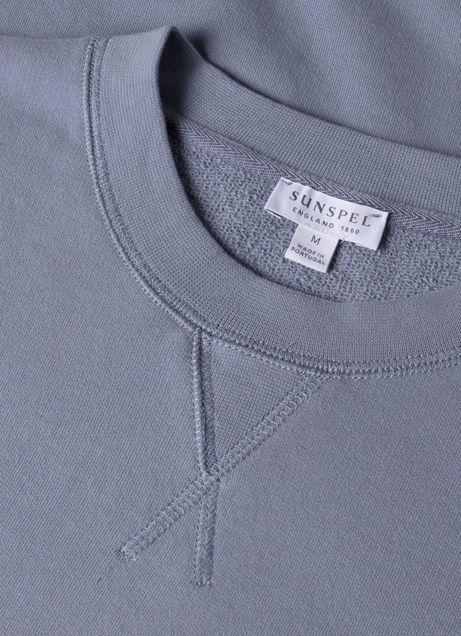 Men's Loopback Sweatshirt in Vintage Blue sold by Sunspel product image thumbnail 4