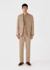 Men's Linen Drawstring Trouser in Dune Melange sold by Sunspel