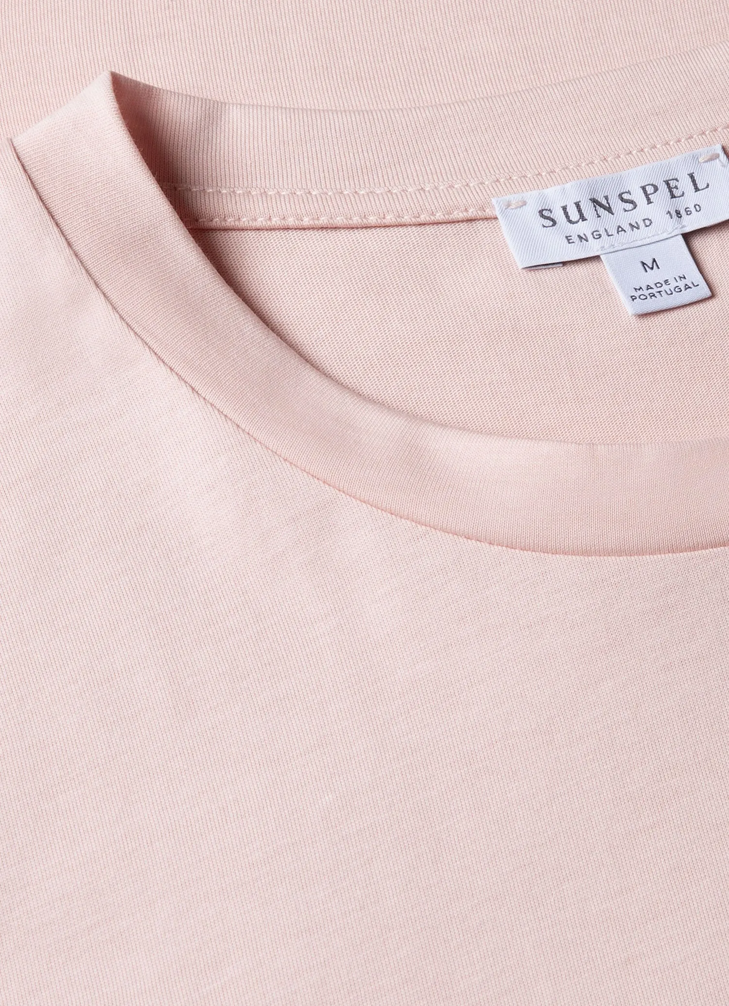 Men's Riviera Midweight T-shirt in Pastel Pink sold by Sunspel product image thumbnail 4