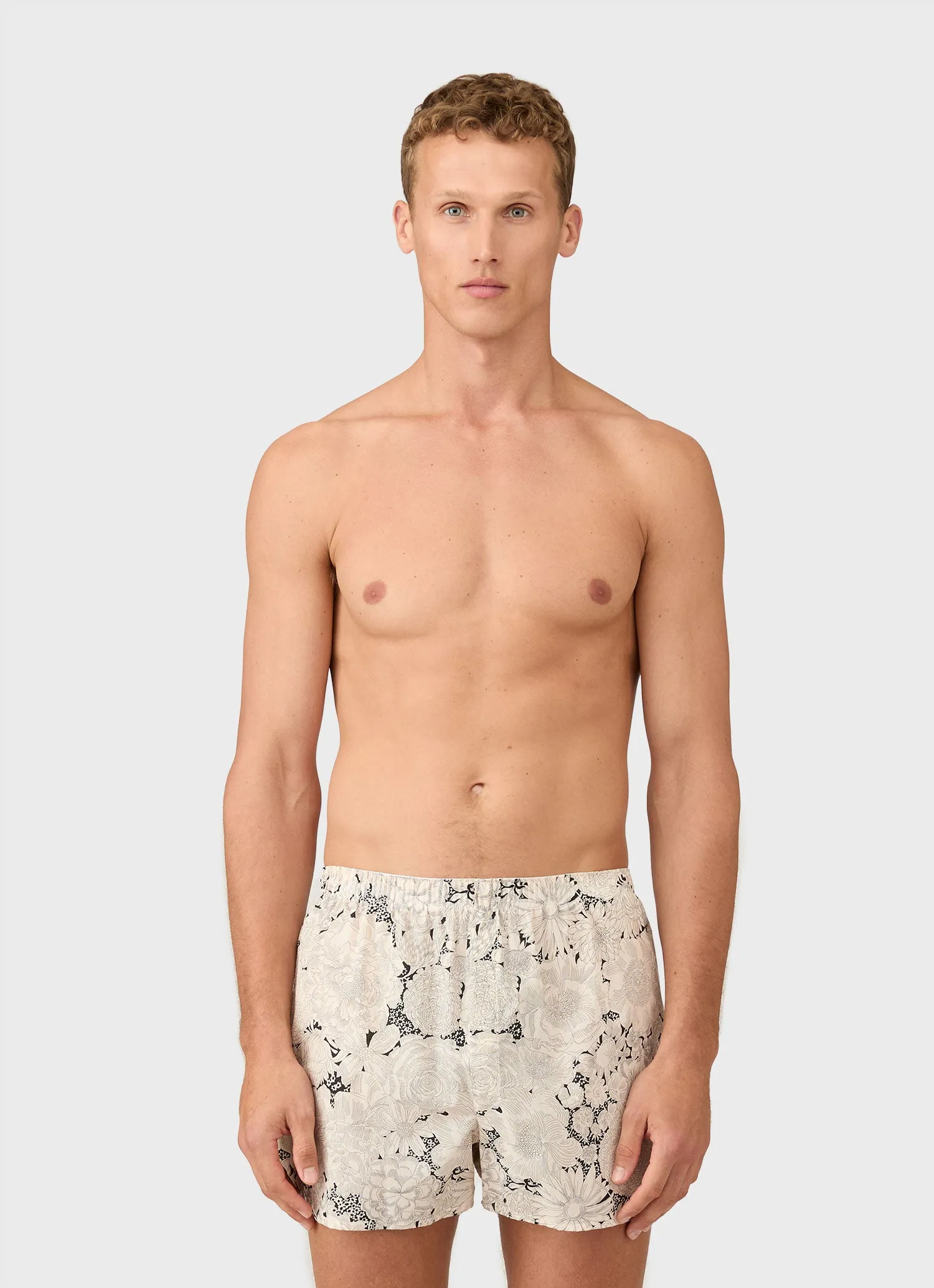 Men's Classic Boxer Shorts in Liberty Fabric in White English Bloom sold by Sunspel product image thumbnail 2