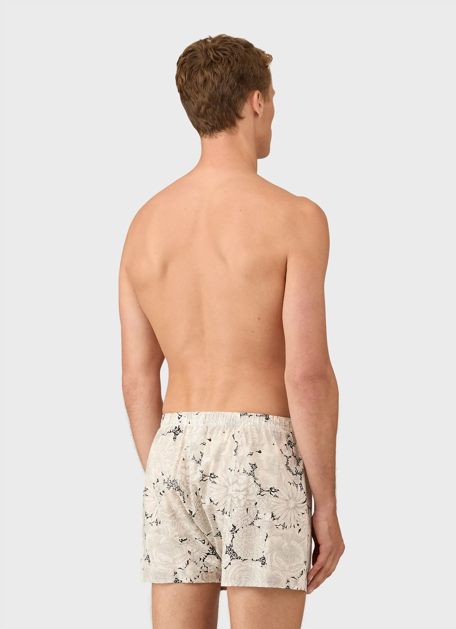 Men's Classic Boxer Shorts in Liberty Fabric in White English Bloom sold by Sunspel product image thumbnail 3