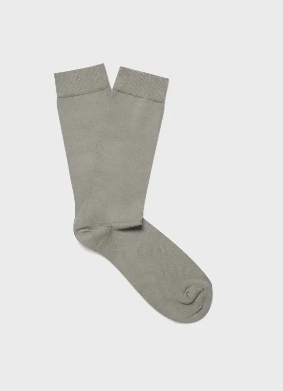 Men's Cotton Socks in Pastel Green sold by Sunspel