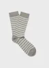 Men's Cotton Socks in Pastel Green/Ecru sold by Sunspel