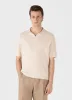 Men's Compact Mesh Knit Polo Shirt in Ecru sold by Sunspel