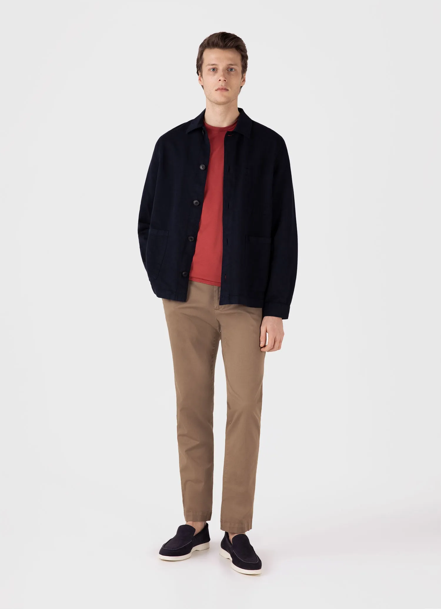 Men's Classic T-shirt in Garnet Red sold by Sunspel product image thumbnail 3