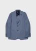 Men's Linen Blazer in Soft Denim Melange sold by Sunspel