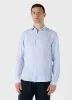 Men's Linen Shirt in Mid Blue/White sold by Sunspel