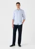 Men's Linen Shirt in Mid Blue/White sold by Sunspel