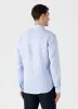 Men's Linen Shirt in Mid Blue/White sold by Sunspel