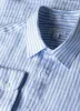 Men's Linen Shirt in Mid Blue/White sold by Sunspel