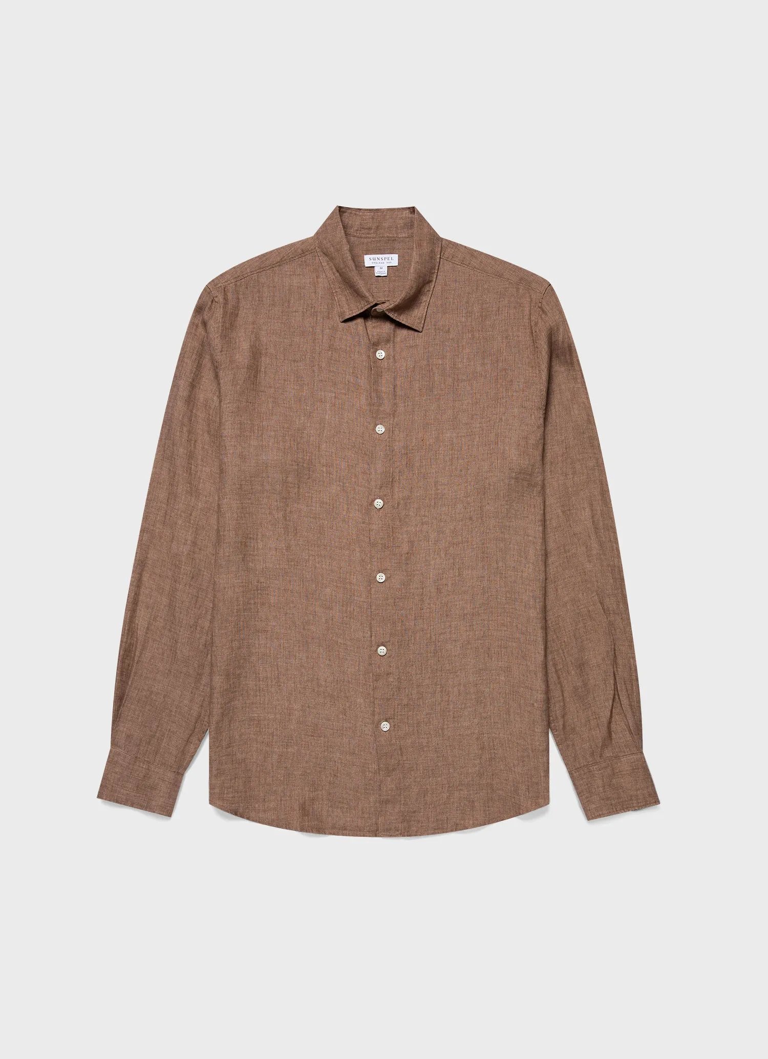 Men's Linen Shirt in Dune sold by Sunspel