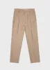 Men's Pleated Linen Trouser in Dune Melange sold by Sunspel