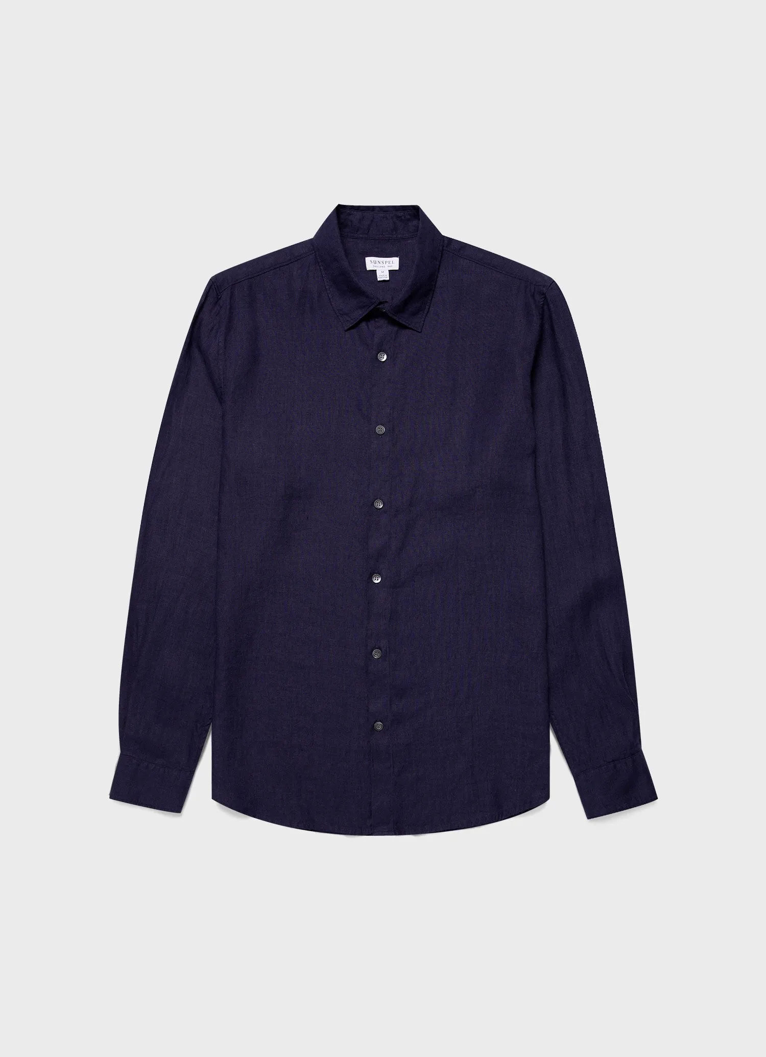 Men's Linen Shirt in Navy sold by Sunspel