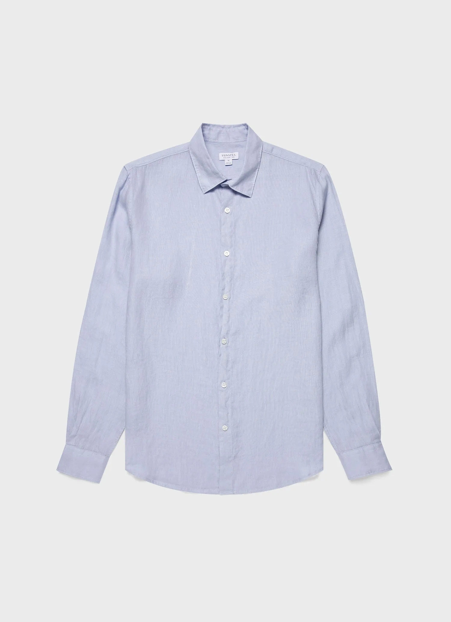 Men's Linen Shirt in Light Blue sold by Sunspel