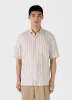 Men's Short Sleeve Linen Shirt in Dune/Ecru sold by Sunspel