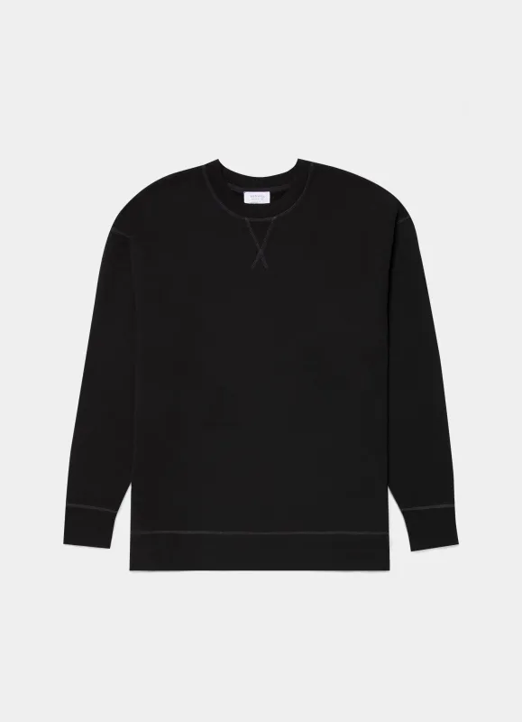 Men's Sunspel x Ron Herman Sweatshirt in Black sold by Sunspel