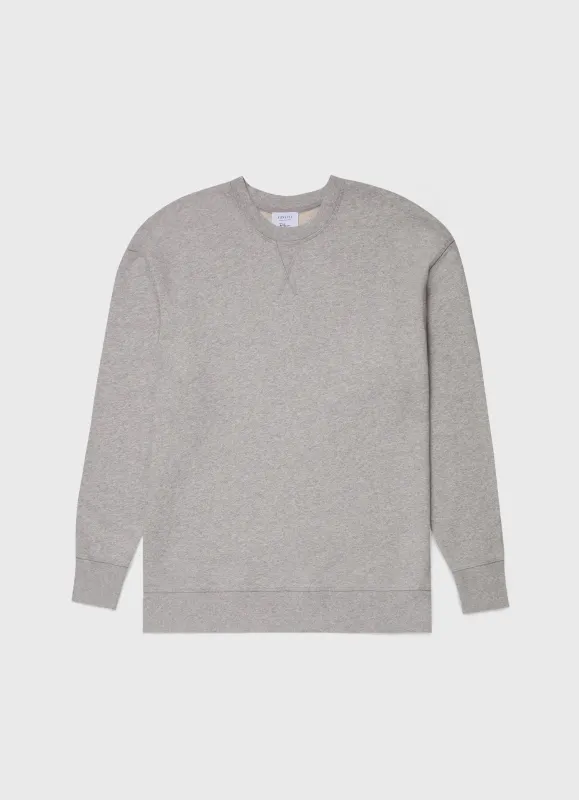 Men's Sunspel x Ron Herman Sweatshirt in Grey Melange sold by Sunspel