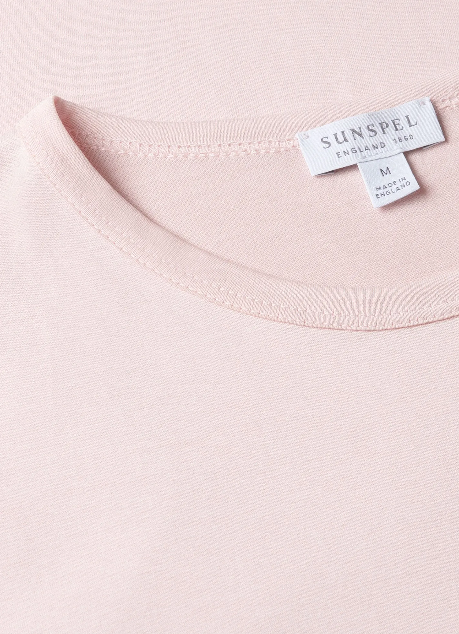 Men's Classic T-shirt in Pastel Pink sold by Sunspel product image thumbnail 4