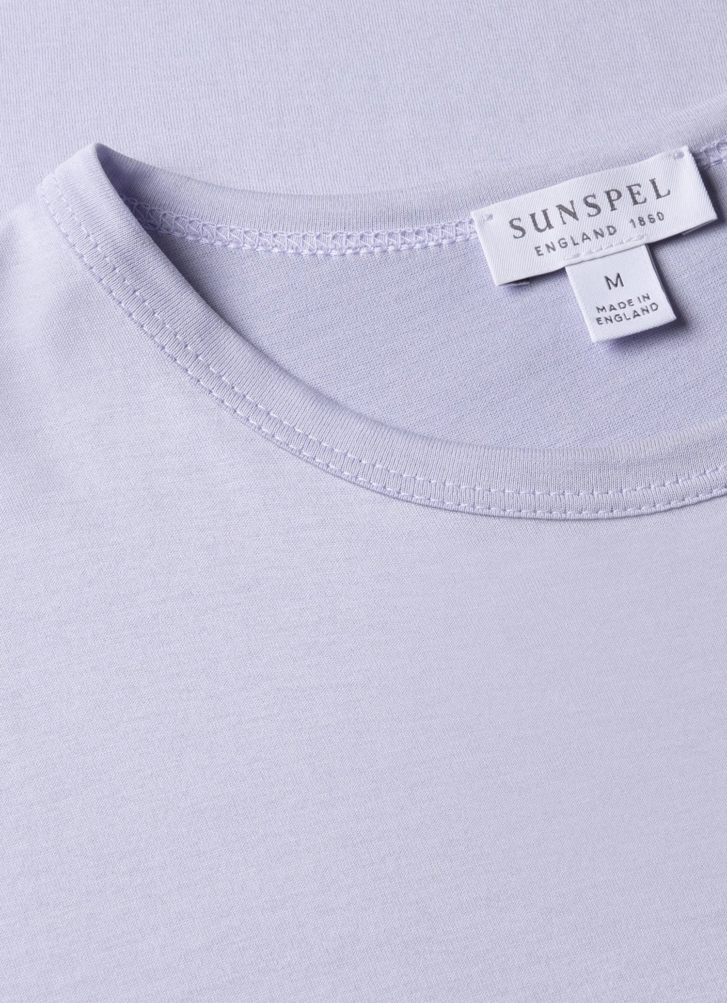 Men's Classic T-shirt in Pale Lilac sold by Sunspel product image thumbnail 4