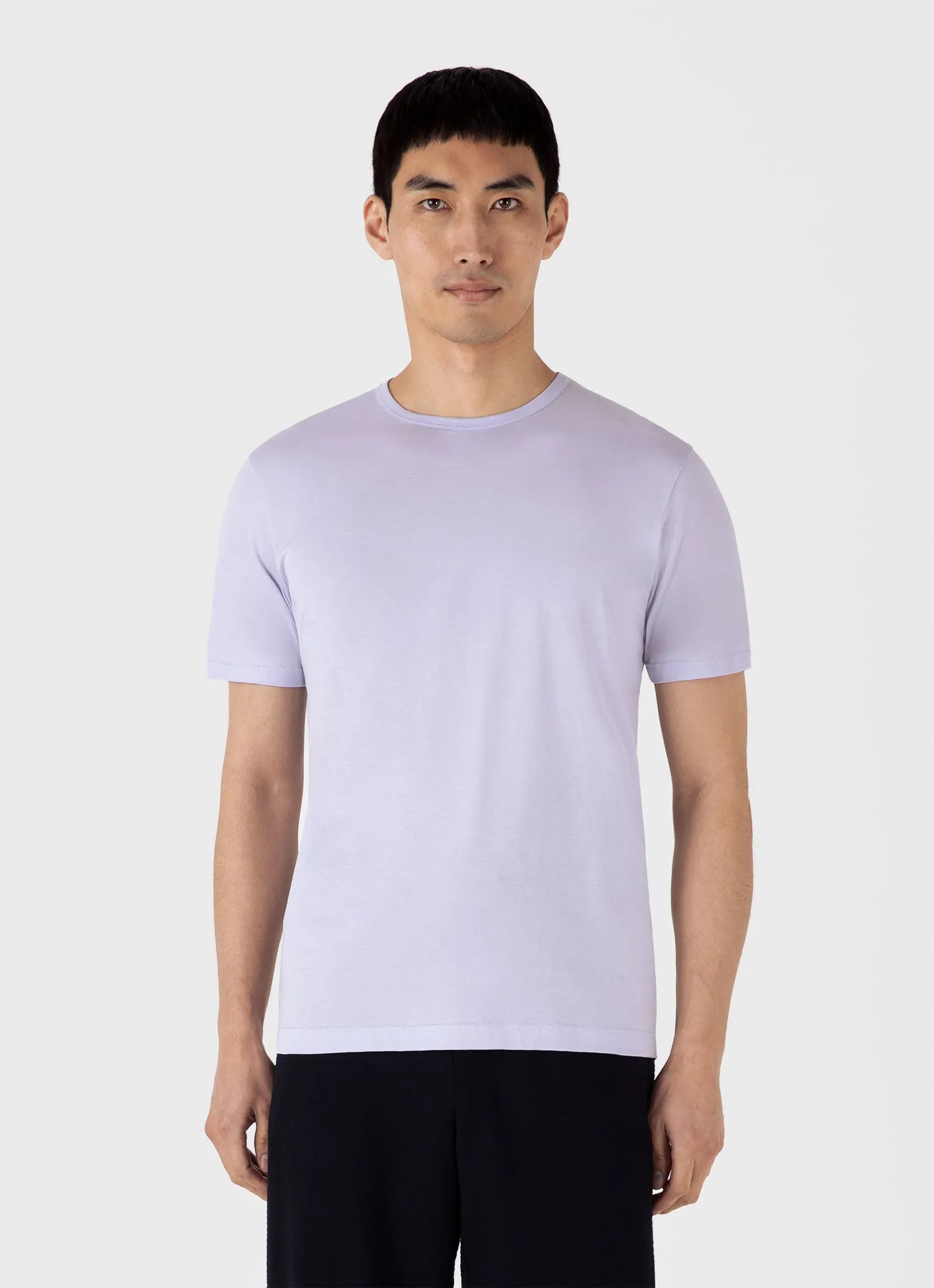 Men's Classic T-shirt in Pale Lilac sold by Sunspel product image thumbnail 2