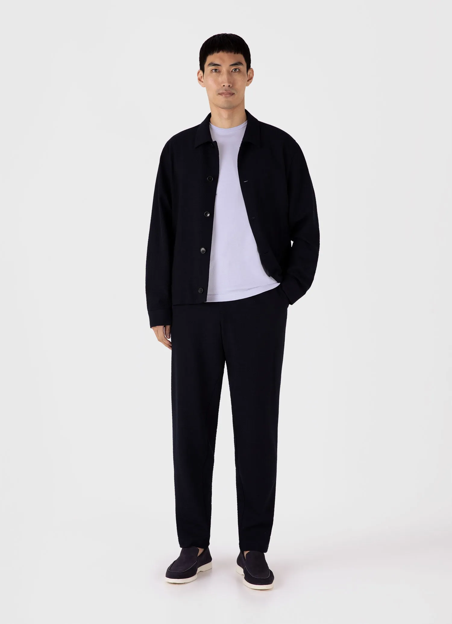 Men's Classic T-shirt in Pale Lilac sold by Sunspel product image thumbnail 3