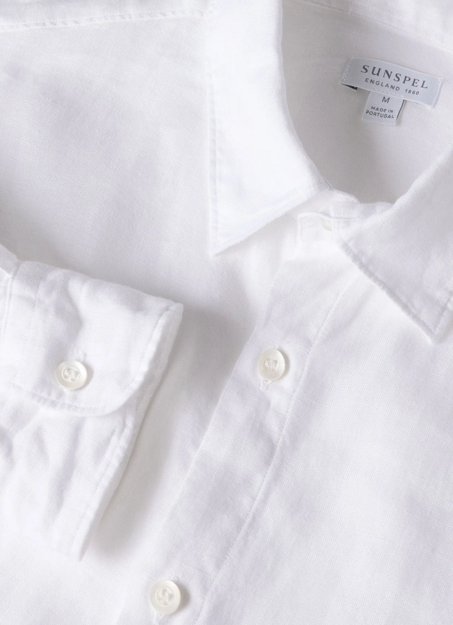 Men's Linen Shirt in White sold by Sunspel product image thumbnail 4