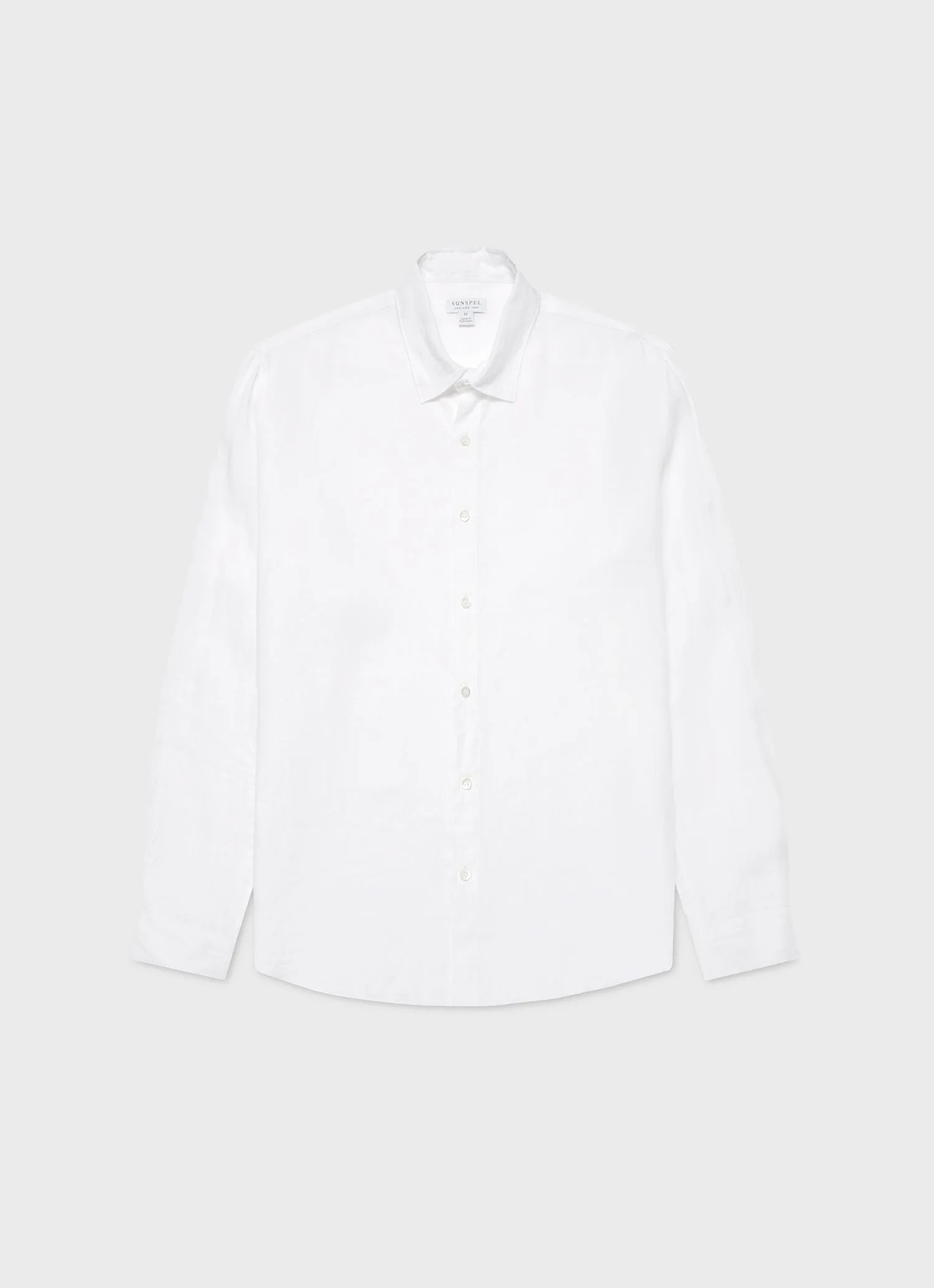 Men's Linen Shirt in White sold by Sunspel