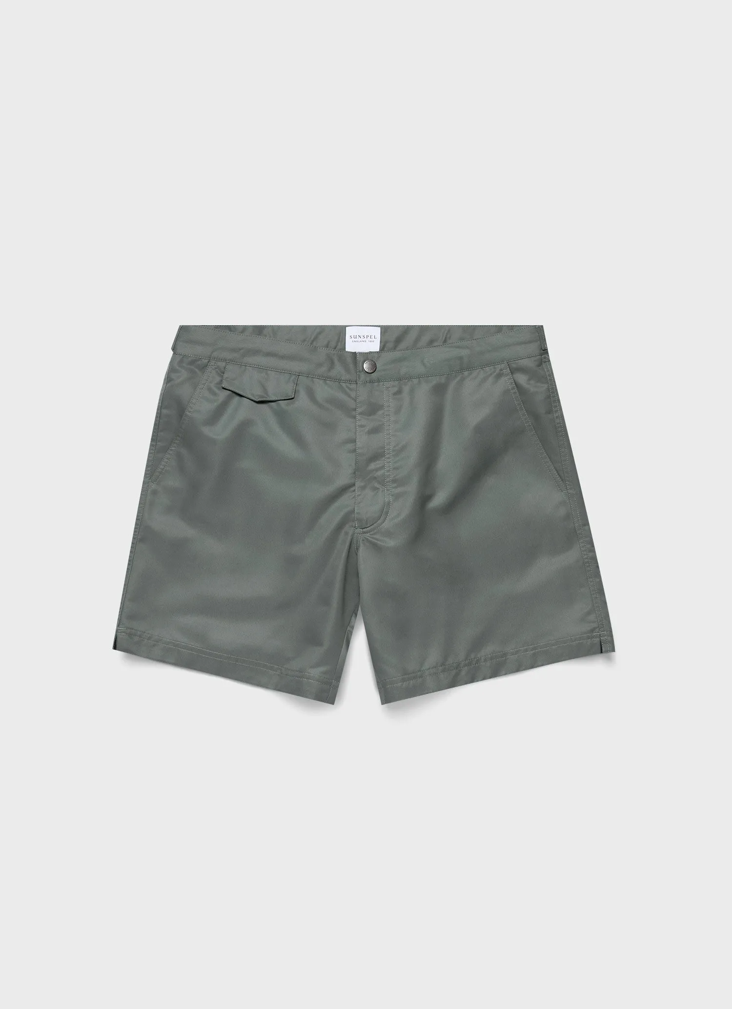 Men's Tailored Swim Shorts in Dusk Green sold by Sunspel