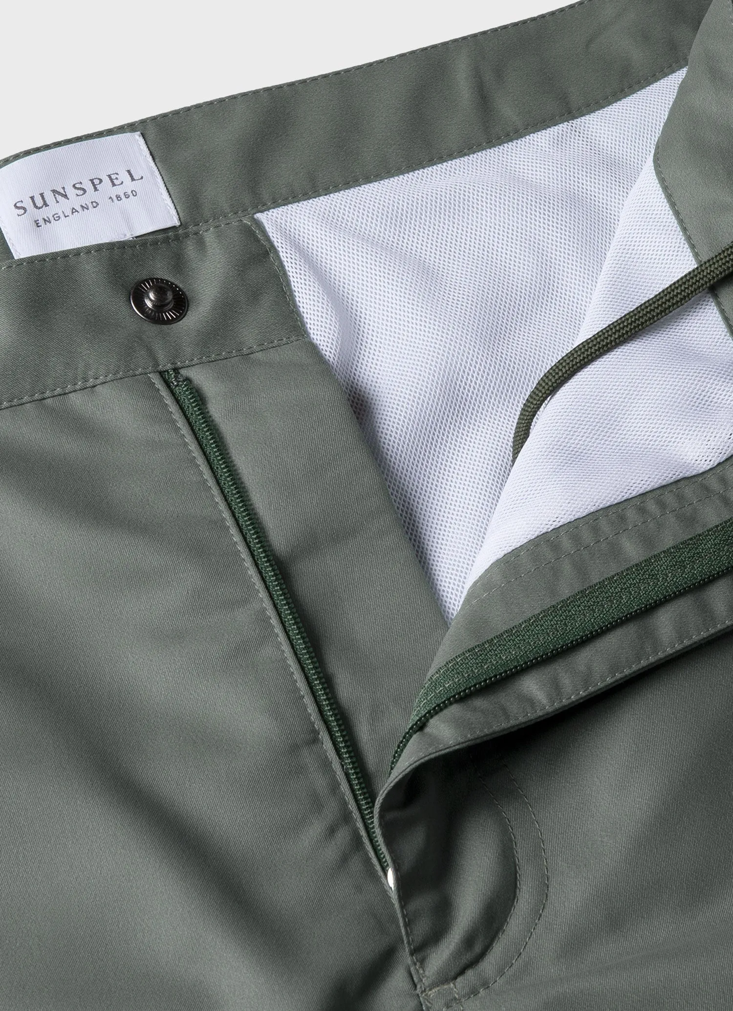 Men's Tailored Swim Shorts in Dusk Green sold by Sunspel product image thumbnail 4