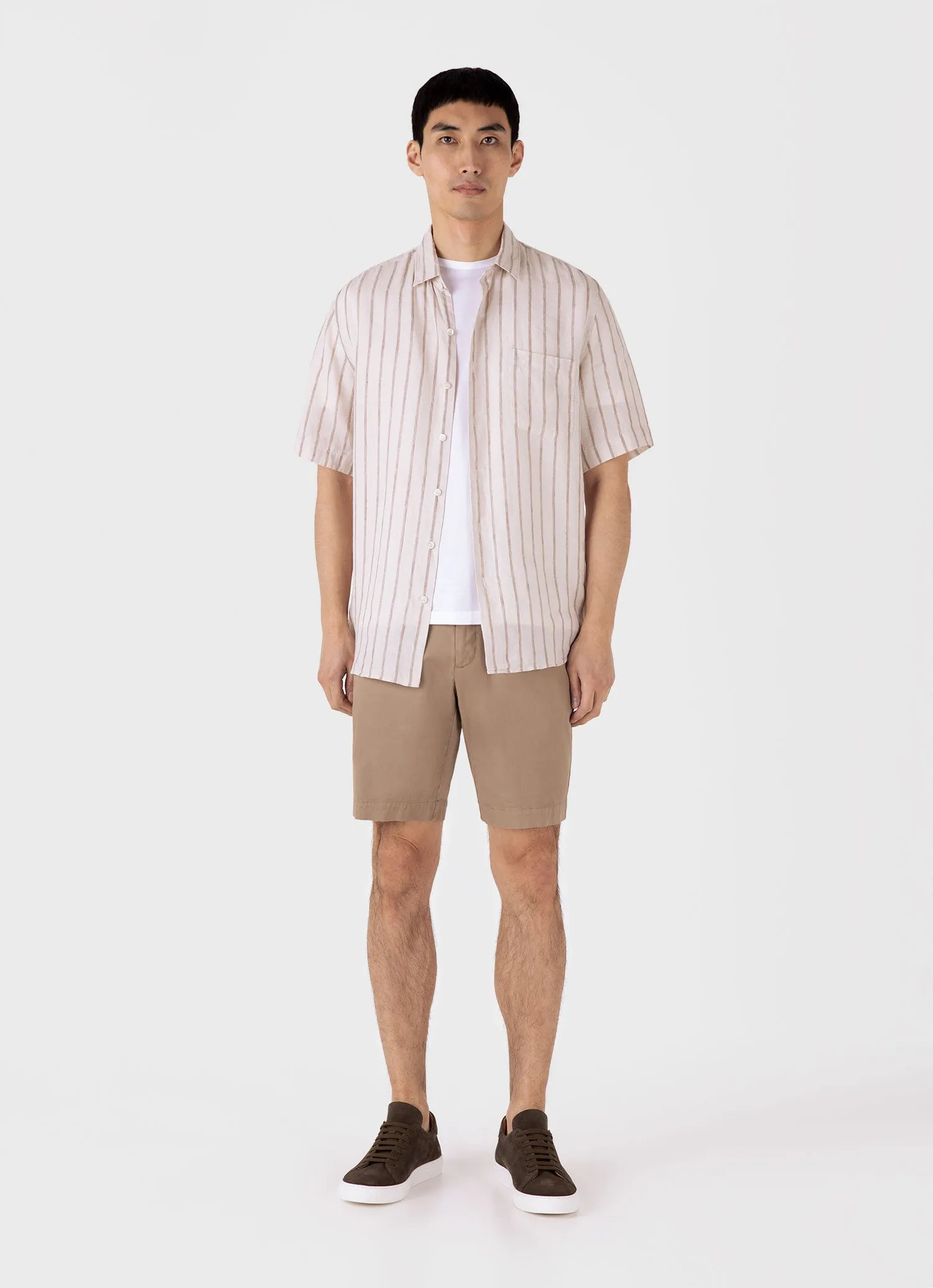 Men's Chino Shorts in Dark Stone sold by Sunspel product image thumbnail 2