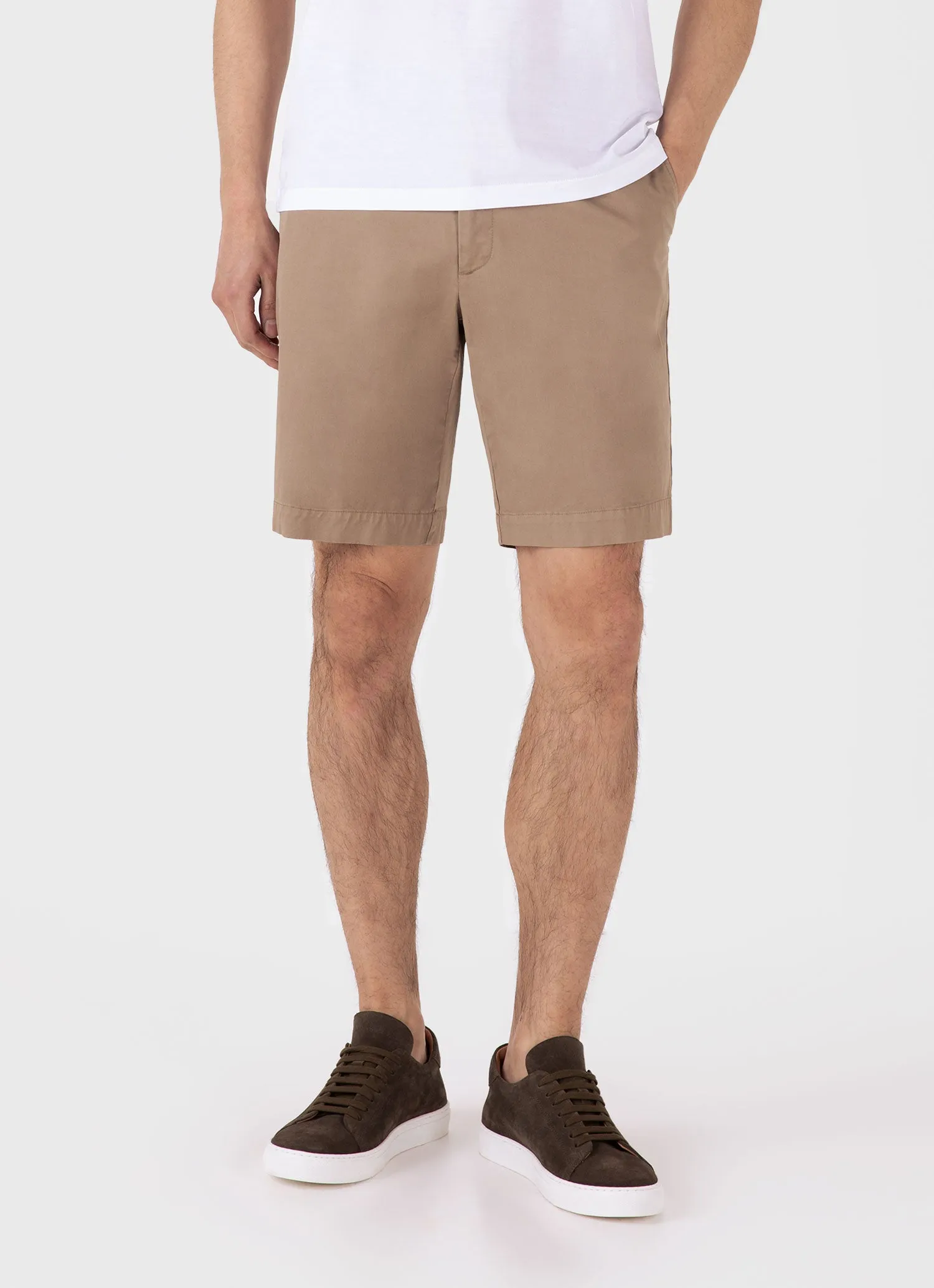 Men's Chino Shorts in Dark Stone sold by Sunspel product image thumbnail 3