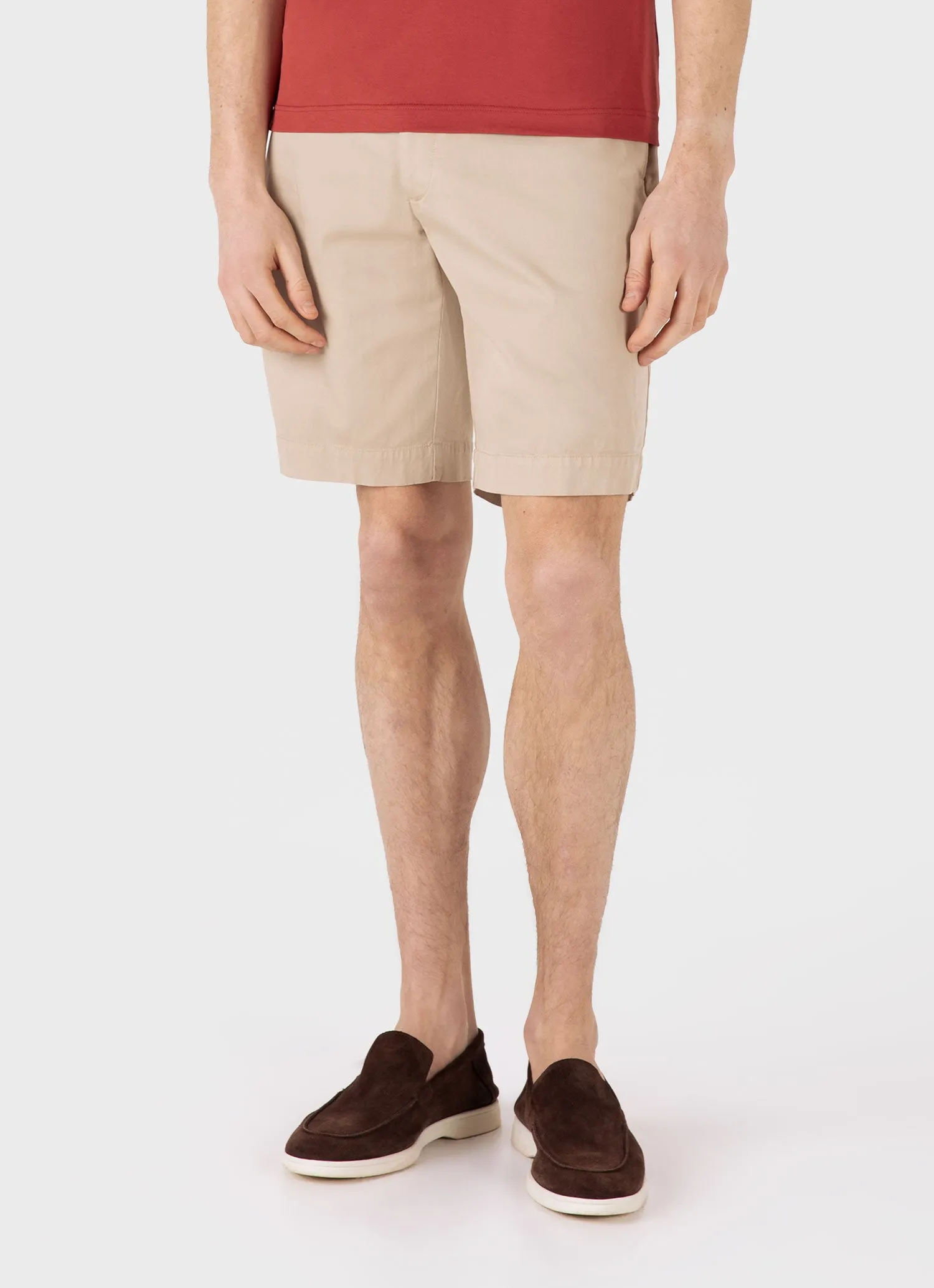 Men's Chino Shorts in Light Stone sold by Sunspel product image thumbnail 2