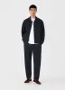 Men's Seersucker Wool Trouser in Navy sold by Sunspel