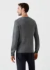 Men's Lambswool Crew Neck Jumper in Mid Grey Melange sold by Sunspel