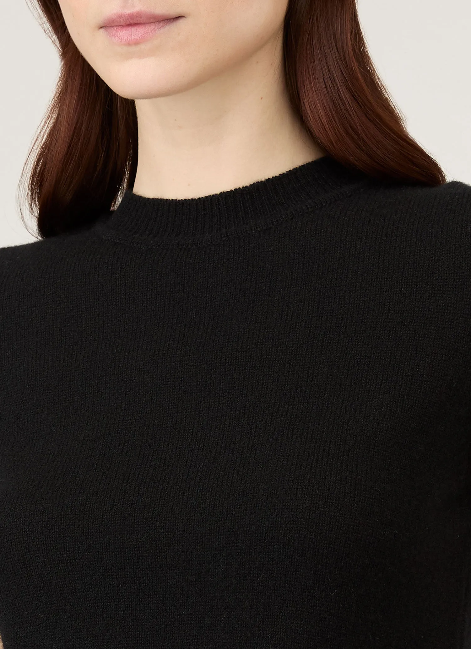 Women's Cashmere T-Shirt in Black sold by Sunspel product image thumbnail 4