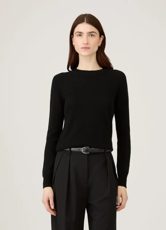 Women's Cashmere Jumper in Black sold by Sunspel