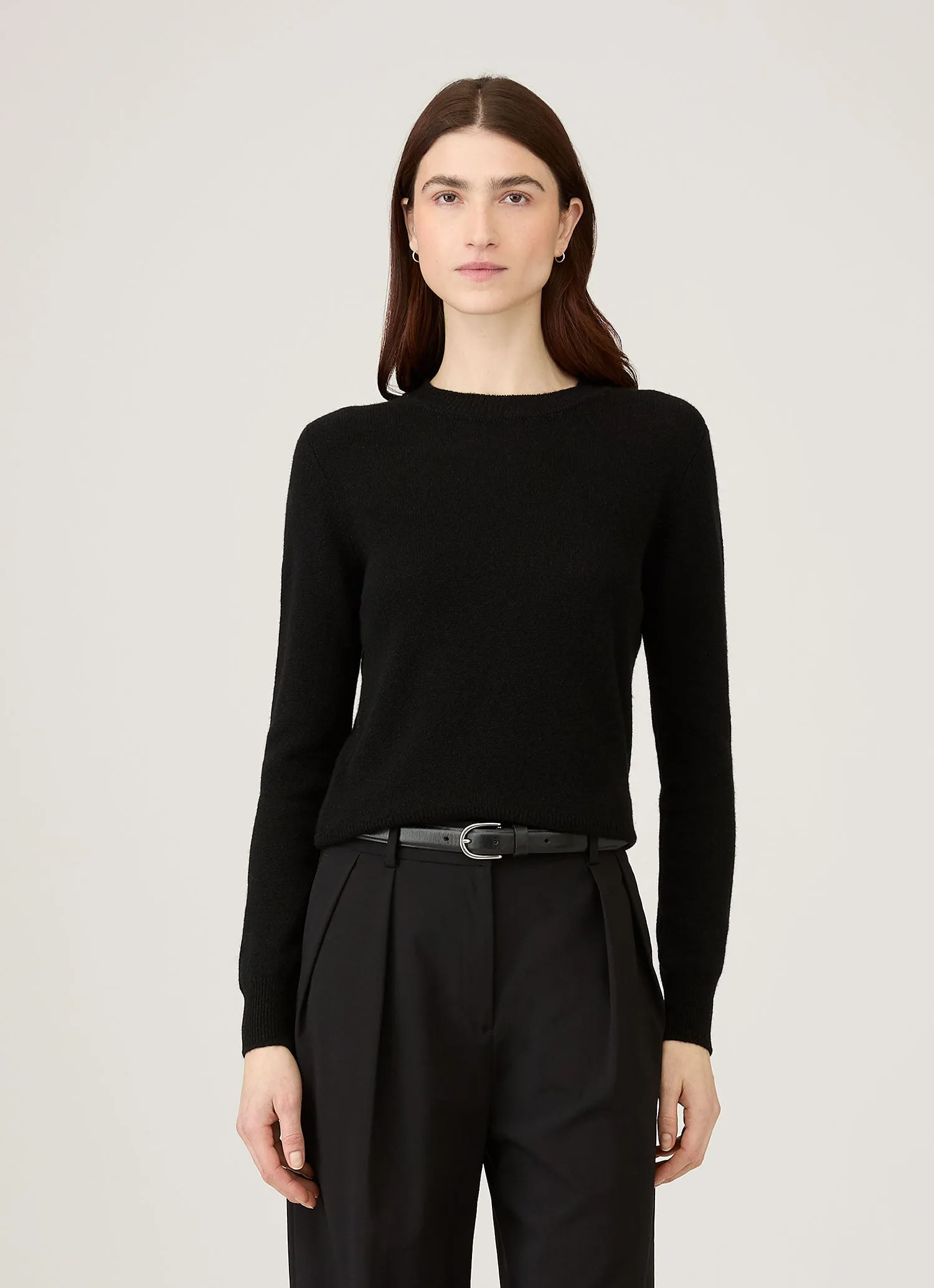 Women's Cashmere Jumper in Black sold by Sunspel