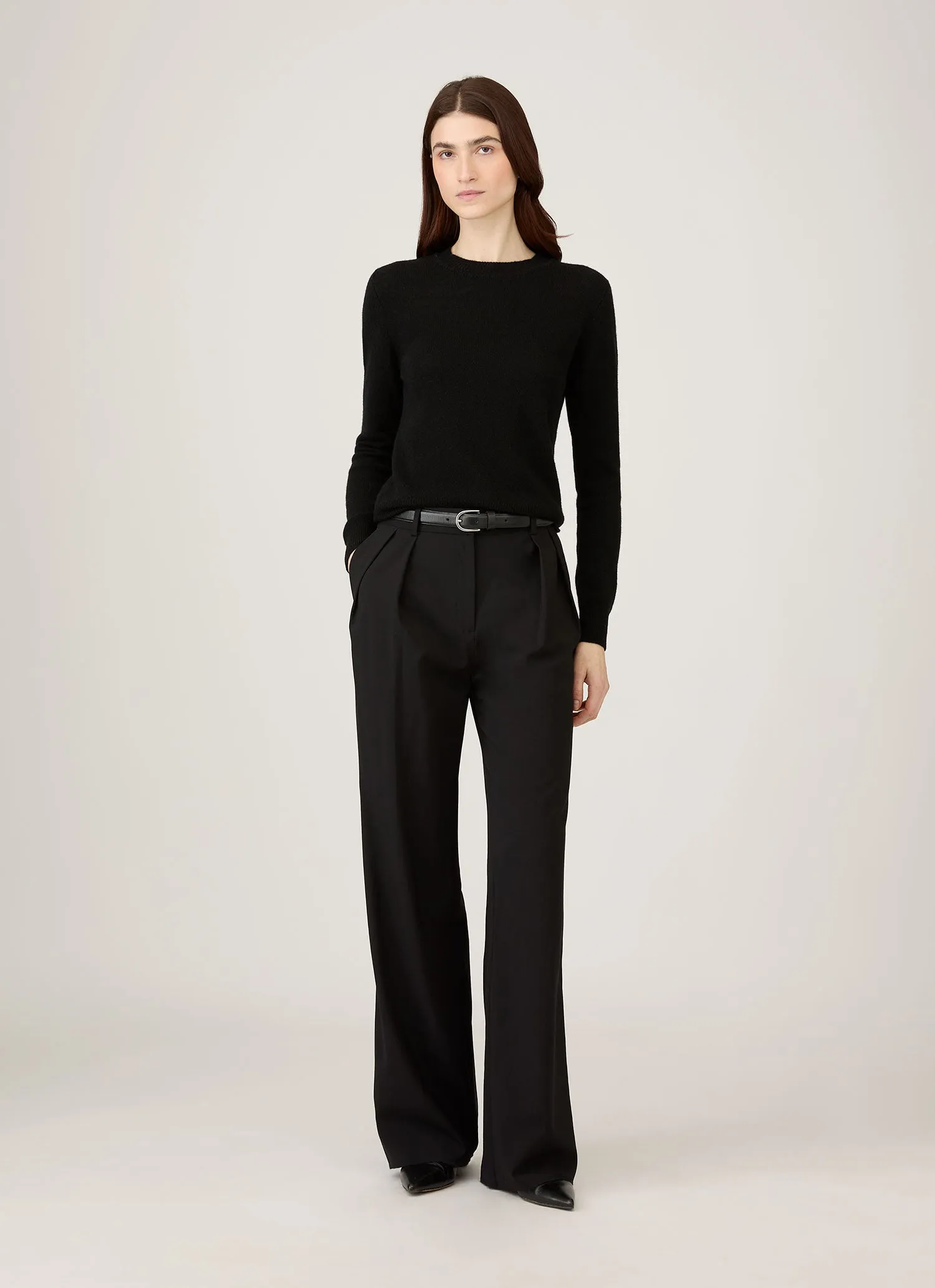 Women's Cashmere Jumper in Black sold by Sunspel product image thumbnail 2