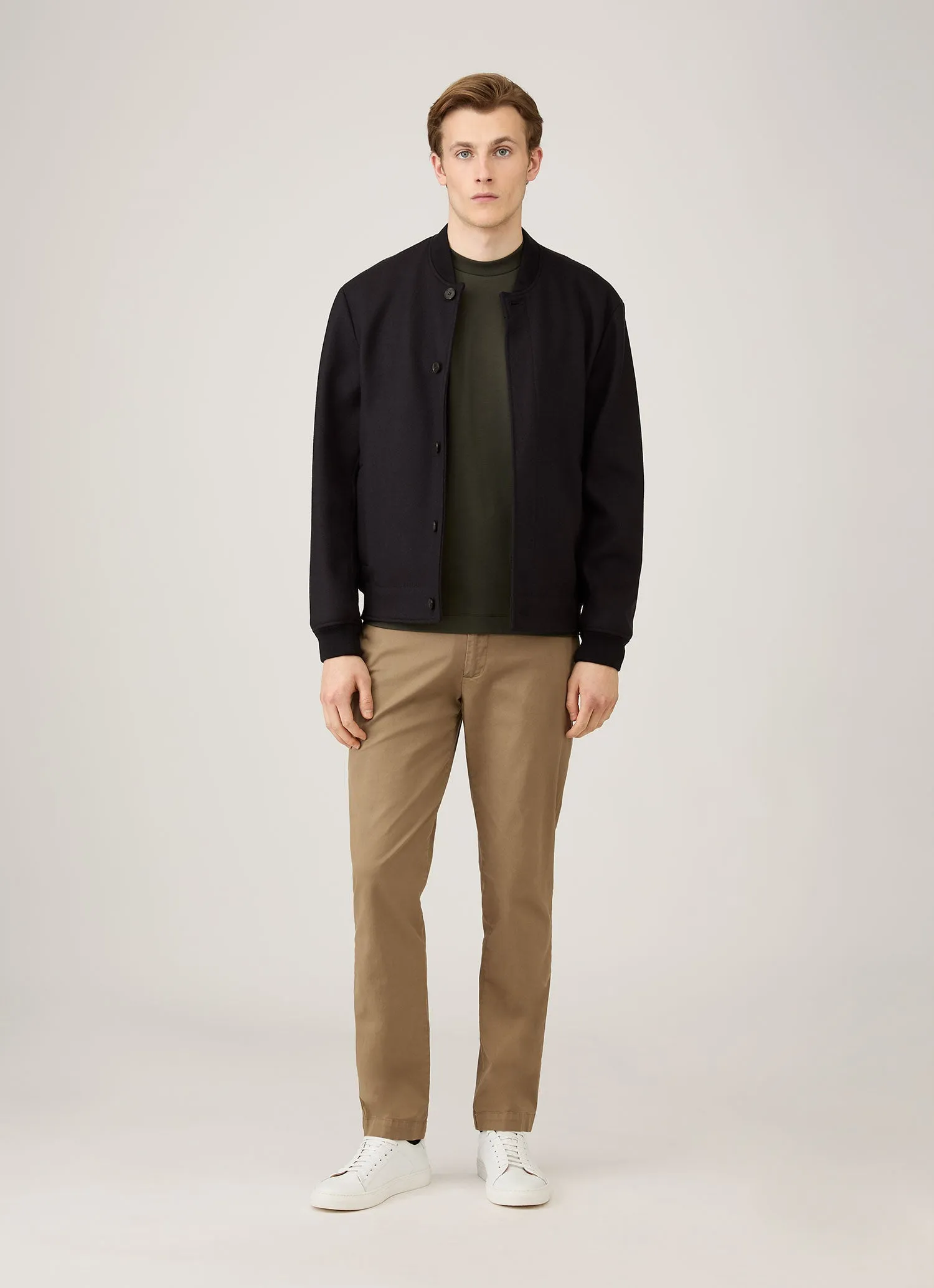 Men's Relaxed Fit Heavyweight T-shirt in Dark Green sold by Sunspel product image thumbnail 3