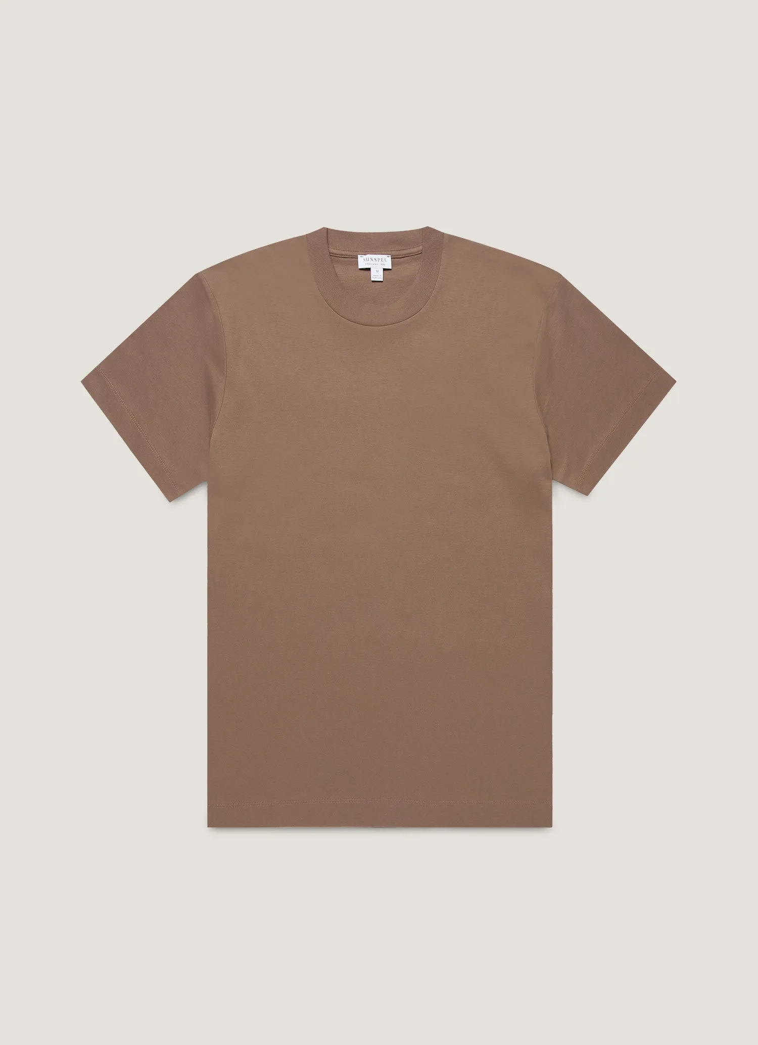 Men's Relaxed Fit Heavyweight T-shirt in Bark sold by Sunspel